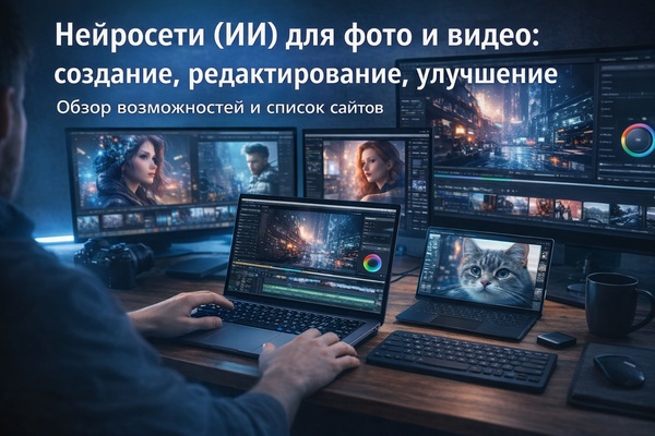Нейросети (ИИ) для работы с фото и видео: создание, редактирование и улучшение. Обзор возможностей и список онлайн-сервисов